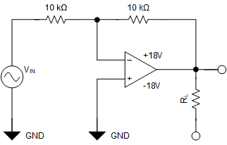 LM158 LM158A LM258 LM258A LM2904 LM2904B LM2904BA LM2904V LM358 LM358A LM358B LM358BA Test
                    Circuit, G = –1, for THD+N and Small-Signal Step Response