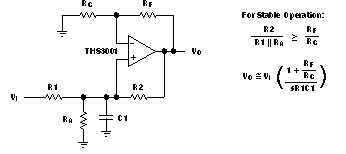 THS3001 Noninverting CFB
                    Integrator