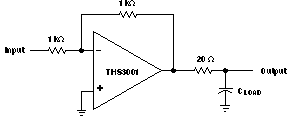 THS3001 Driving a Capacitive Load