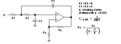 THS3001 2-Pole Low-Pass Sallen-Key
                    Filter