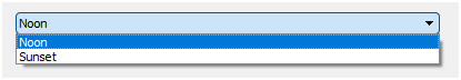 LIGHTSOURCE01EVM Mode Drop-Down Menu