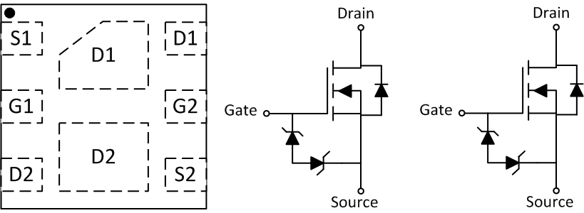 CSD85301Q2 Top View and Circuit Image