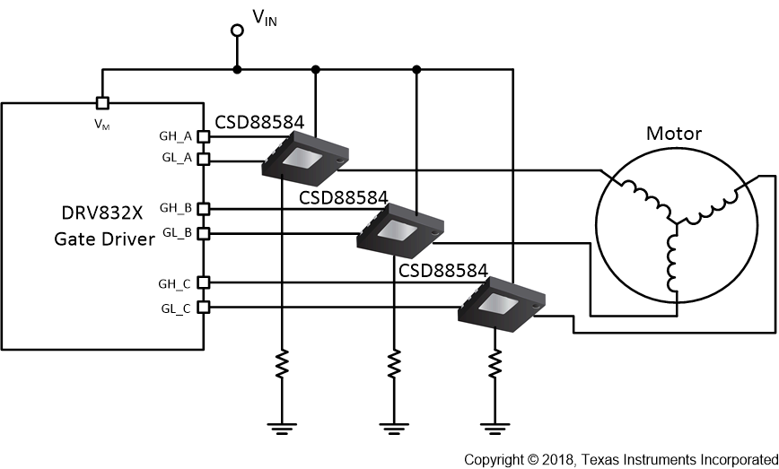 CSD88584Q5DC Typical Circuit