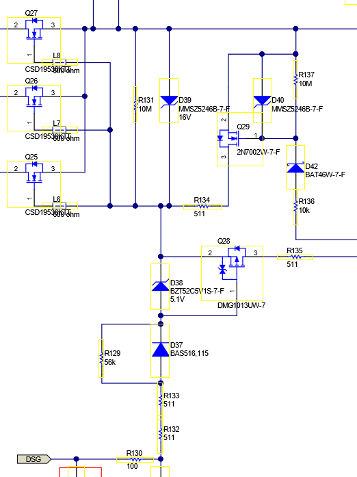  The Second Configuration For
                    Multi-FET Applications using a PMOS and Diode (D37 and Q28)