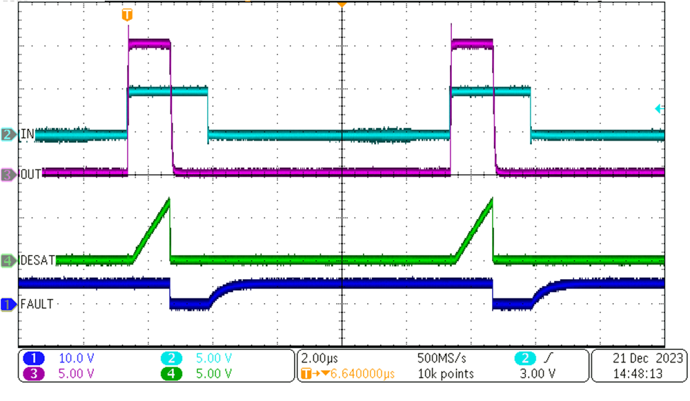 UCC57108 DESAT and Fault Feature of
                    UCC57108B-Q1