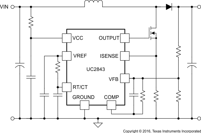 UC1842 UC2842 UC3842 UC1843 UC2843 UC3843 UC1844 UC2844 UC3844 UC1845 UC2845 UC3845 Simplified Application