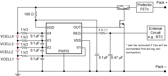 BQ2961 BQ2962 Application Schematic