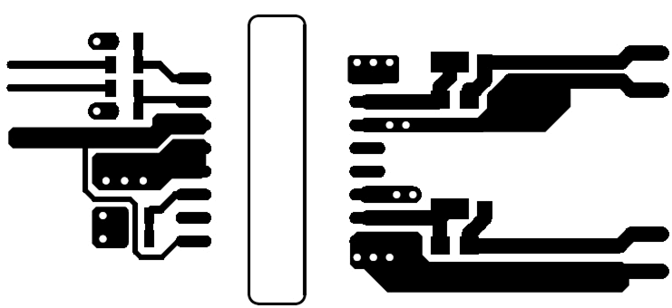 UCC21520 UCC21520A Top Layer
            Traces and Copper