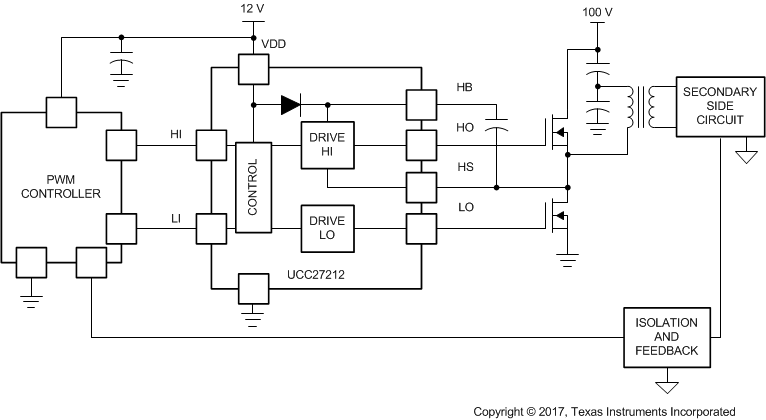 UCC27212 Typical Application
                        Diagram