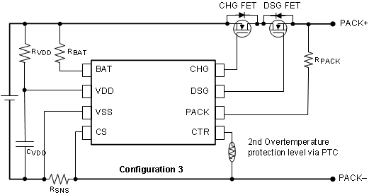 BQ2980 BQ2982 BQ298x Reference Schematic Configuration 3