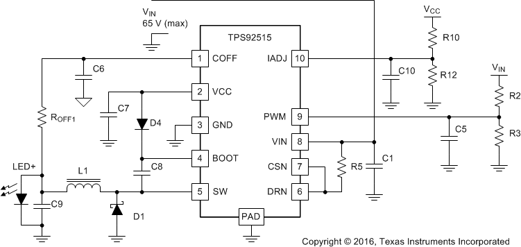 TPS92515AHV-Q1 TypAppSchematic_generic.gif