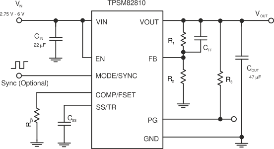 TPSM82810 TPSM82813 Typical Application
                    Schematic