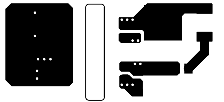 UCC21540-Q1 Bottom Layer Traces and Copper (Flipped)