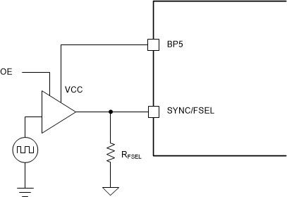 TPSM843620 Interfacing the SYNC/FSEL Pin With a
          Buffer