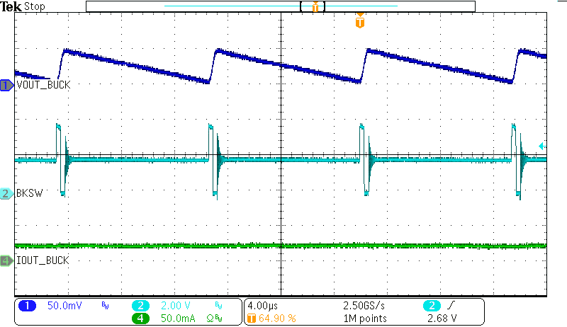 BQ25190 Buck Typical Operation
                        (Buck load = 20mA)