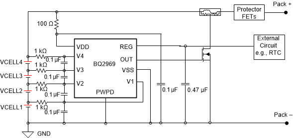 BQ2969 Simplified Schematic