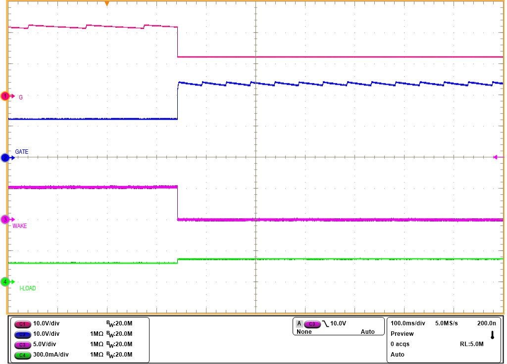 TPS1214-Q1 State Transition From LPM
                        to Active Mode (LPM = Low, VIN = 12V, EN/UVLO =
                        High)