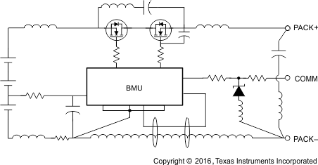 BQ41Z50 Avoid Close Spacing Between High-Current and Low-Level Signal Lines