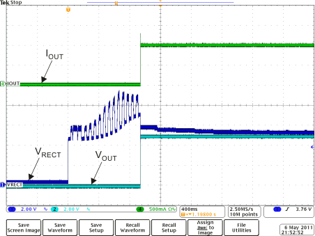 BQ51013C-Q1 BQ51013C-Q1 Typical
                        Start-Up With a 1-A System Load