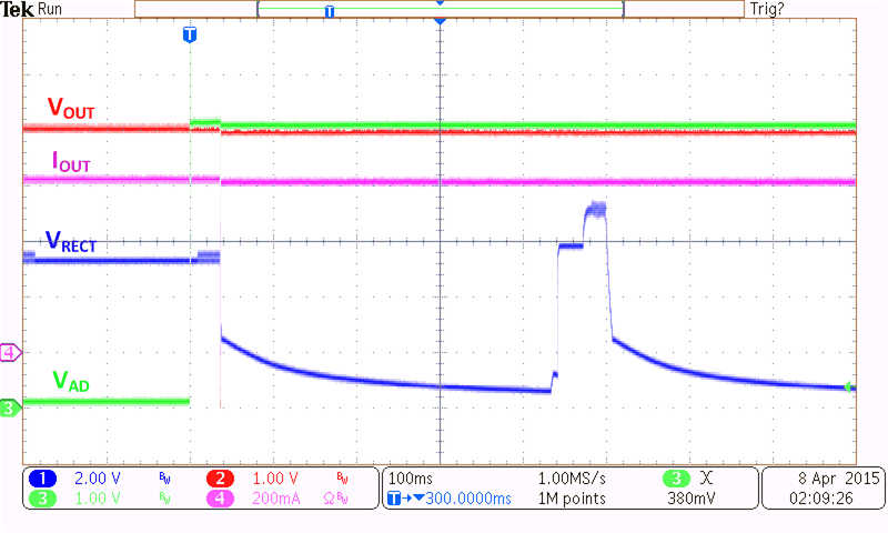 BQ51013C-Q1 Transition Between Wireless Power and Wired Power (EN1 = EN2 = LOW)