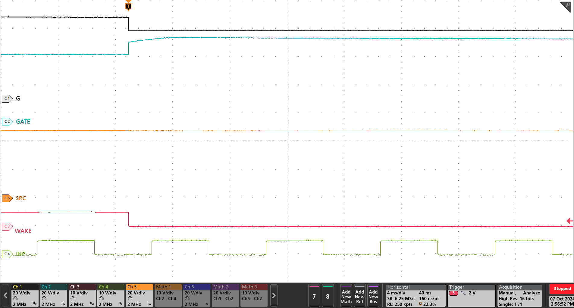 TPS4812-Q1 When LPM = Low in LOAD WAKEUP state, INP Has No Control on GATE