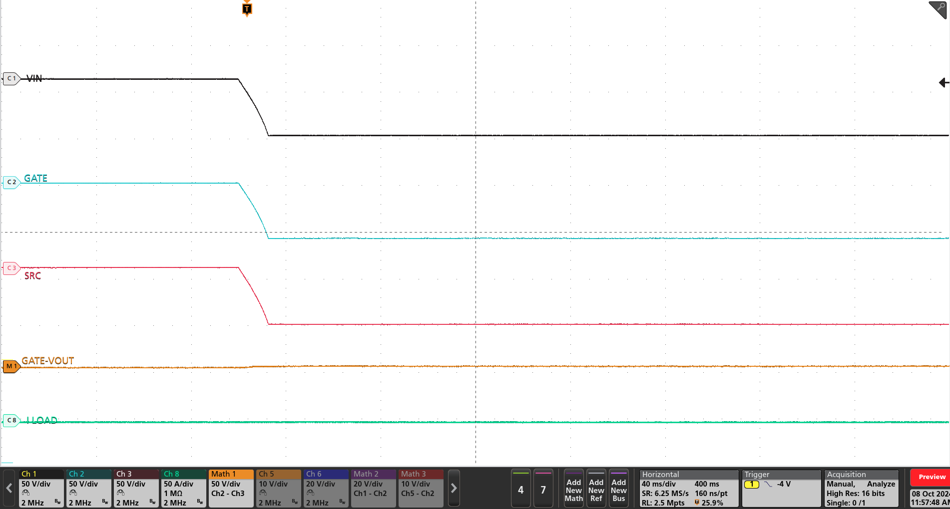 TPS4812-Q1 GATE Turn-OFF During Input Reverse Battery Fault