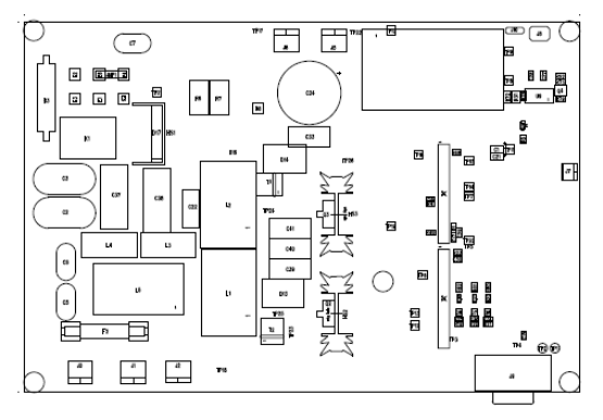  UCD3138PFCEVM-026 Top Layer Assembly Drawing (top view)