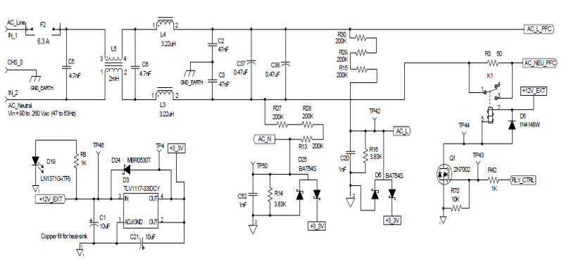  AC Power Filtering, Inrush Current Limit and AC Voltage Sense