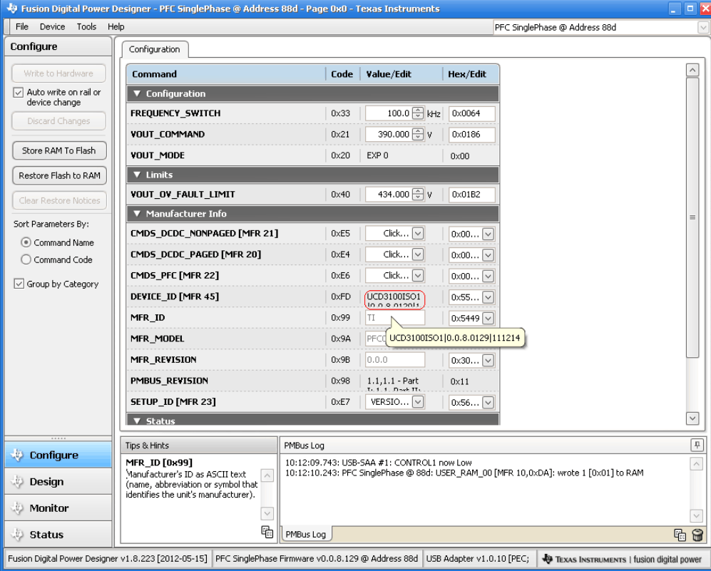  Page of Configuration