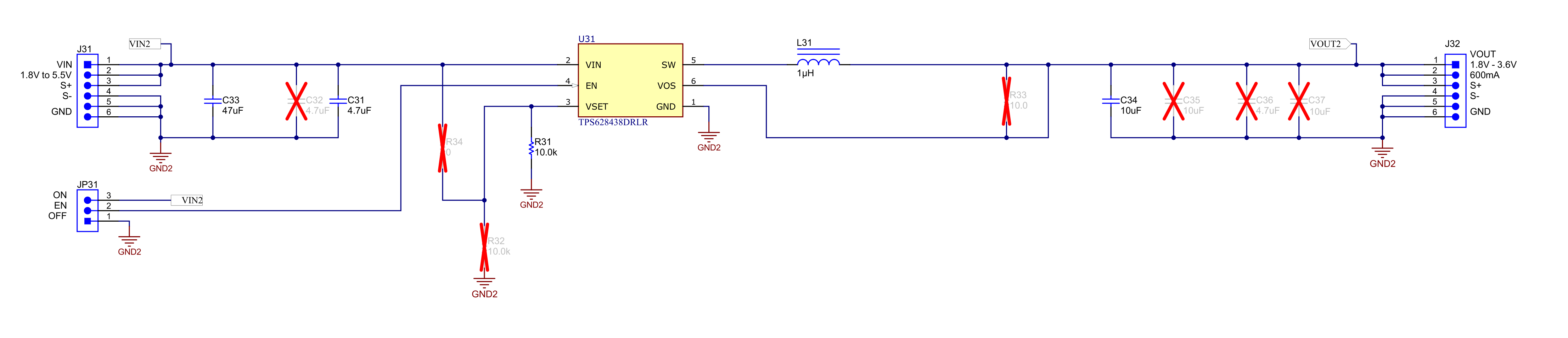 TPS628436EVM-030 TPS628437EVM-030 TPS628438EVM-030 TPS628438 Schematic