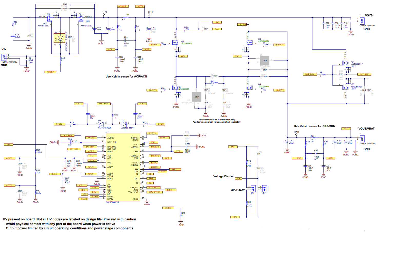 BQ25750 BQ25750
                    EVM Schematic