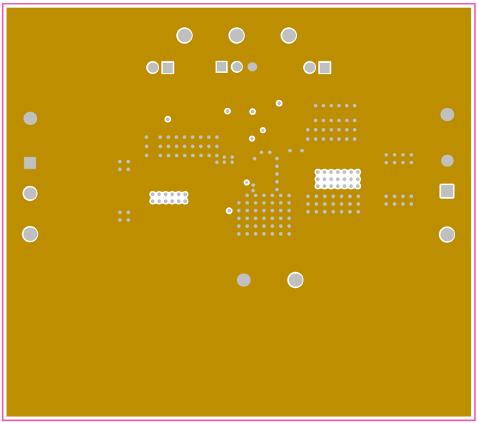 TPS54538EVM Layer 2 Copper (Top View)