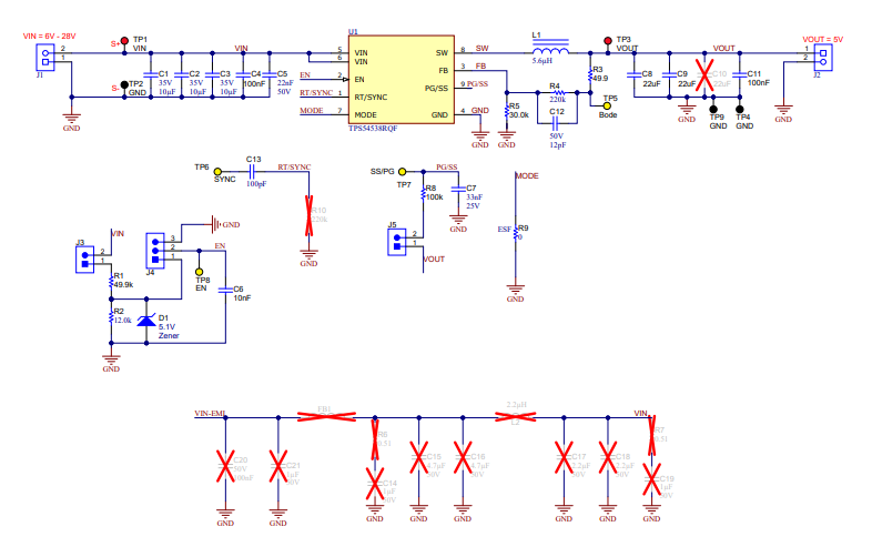 TPS54538EVM TPS54538EVM Schematic Diagram