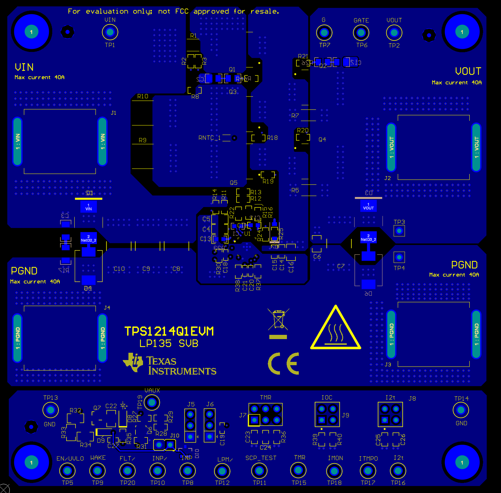 TPS1214Q1EVM Bottom Layer