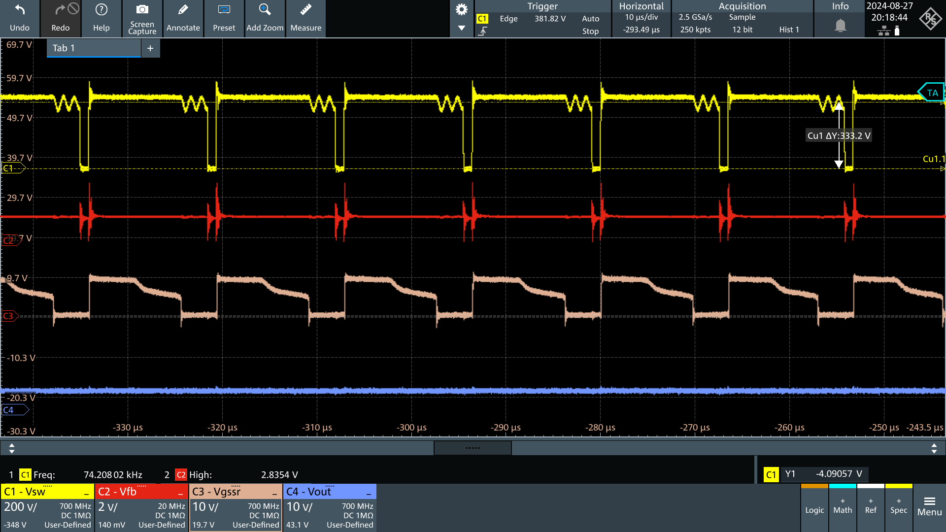 UCG28826EVM-093 Vin = 230Vac, Vout =
                        5V