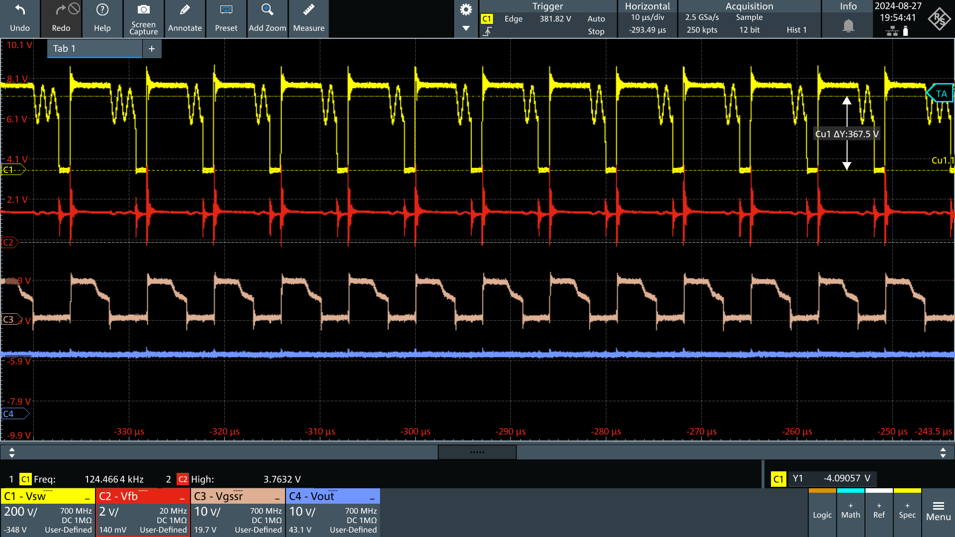 UCG28826EVM-093 Vin = 230Vac, Vout =
                        15V