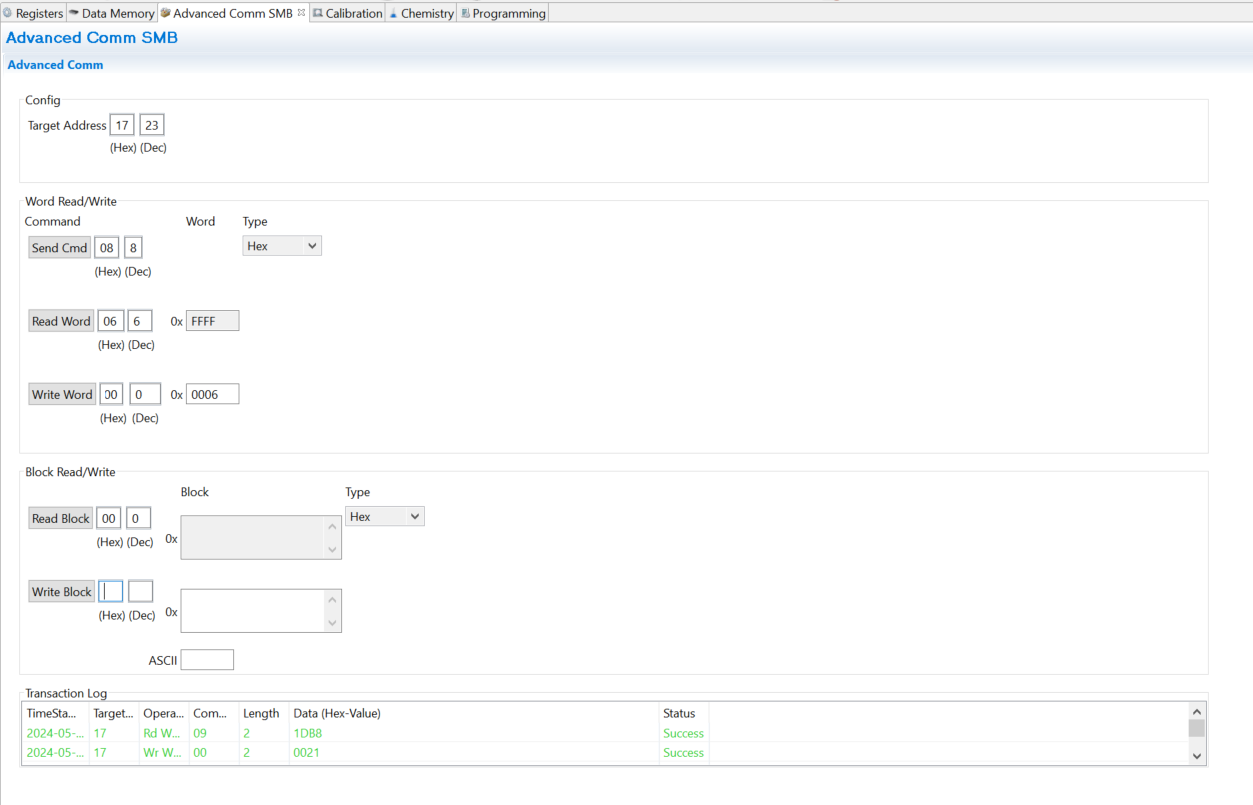 BQ41Z90 Advanced Comm
                                        SMB Screen