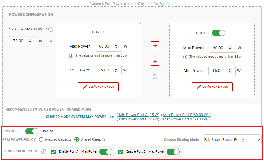  Shared Capacity GUI Selection
                    – Advanced Configuration