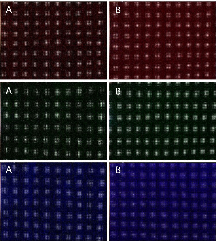  Comparison Demo with or without P2P Low Grayscale Non-Uniformity