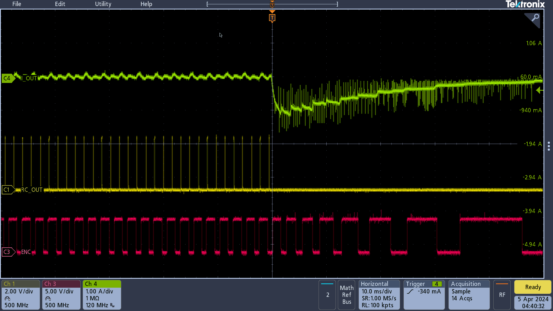  RC_OUT Stops Pulse Output
                    During Normal Stop