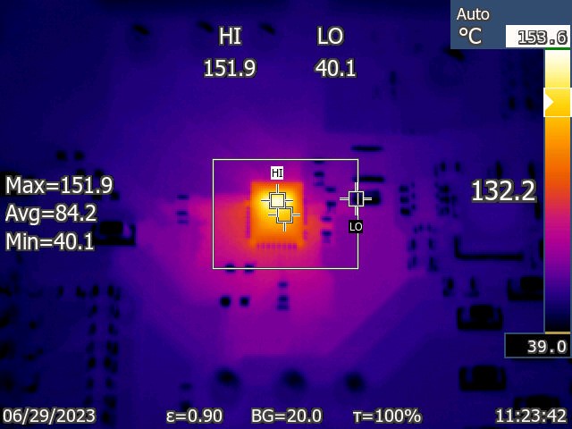  Thermal Image of DRV8317 at 50kHz PWM Frequency and
                                                2.99A RMS