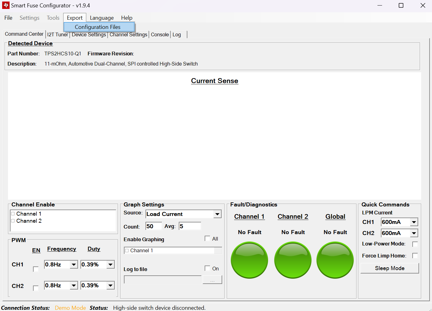  Export Configuration