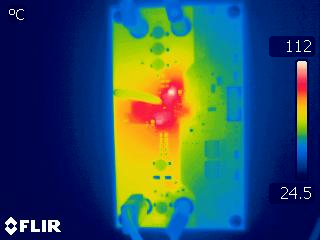  Thermal Condition in Single Phase Buck-Boost
                            (VIN=20V and 8A Load)