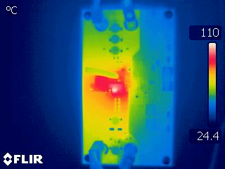  Thermal Condition in Single Phase Boost
                            (VINVin=12V and 8A Load)