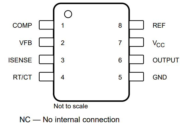 TL2842 TL2843 TL2844 TL2845   TL3842 TL3843 TL3844 TL3845 D or P
                            Package8-Pin SOIC or PDIPTop View