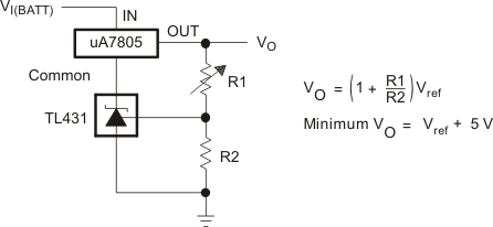 TL431 TL432 Output Control of a Three-Terminal Fixed Regulator