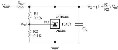 TL431 TL432 Shunt Regulator Schematic