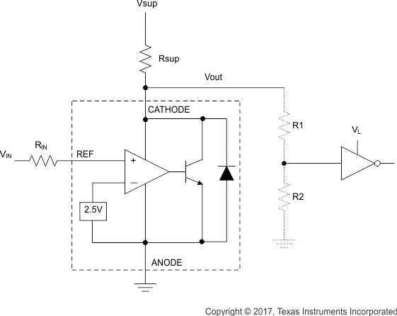 ATL431 ATL432 Comparator Application Schematic