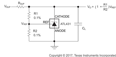 ATL431 ATL432 Shunt Regulator Schematic