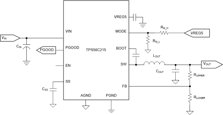 TPS56C215 Typical Application